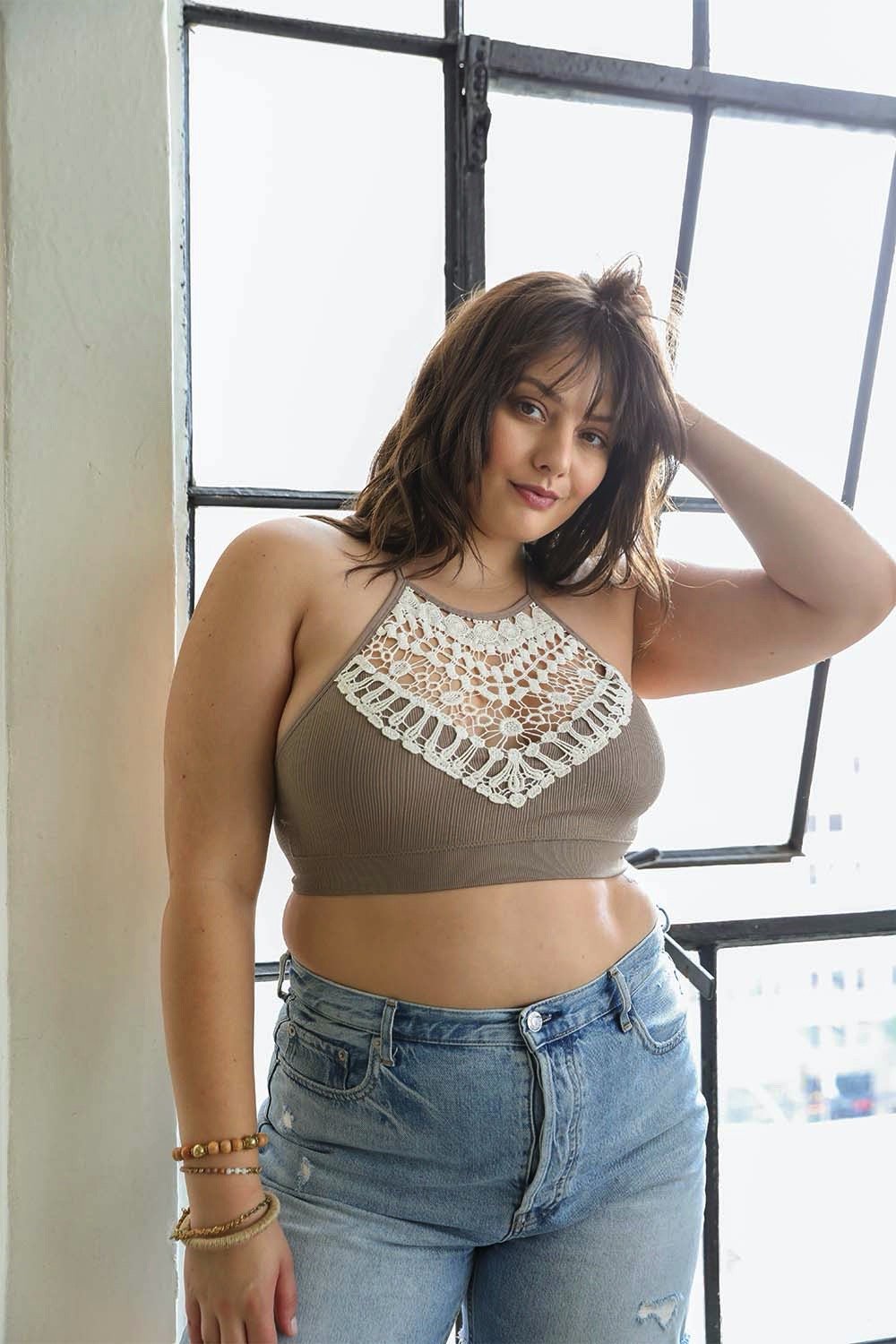 Willow Lace High Neck Bralette