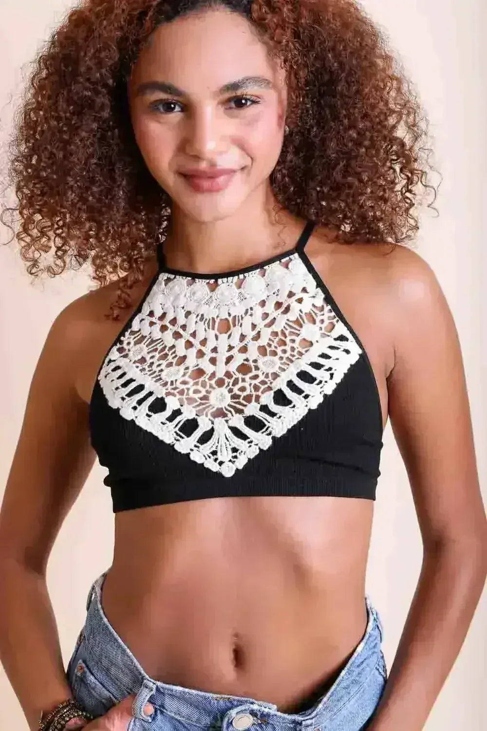 The Willow Lace High Neck Bralette