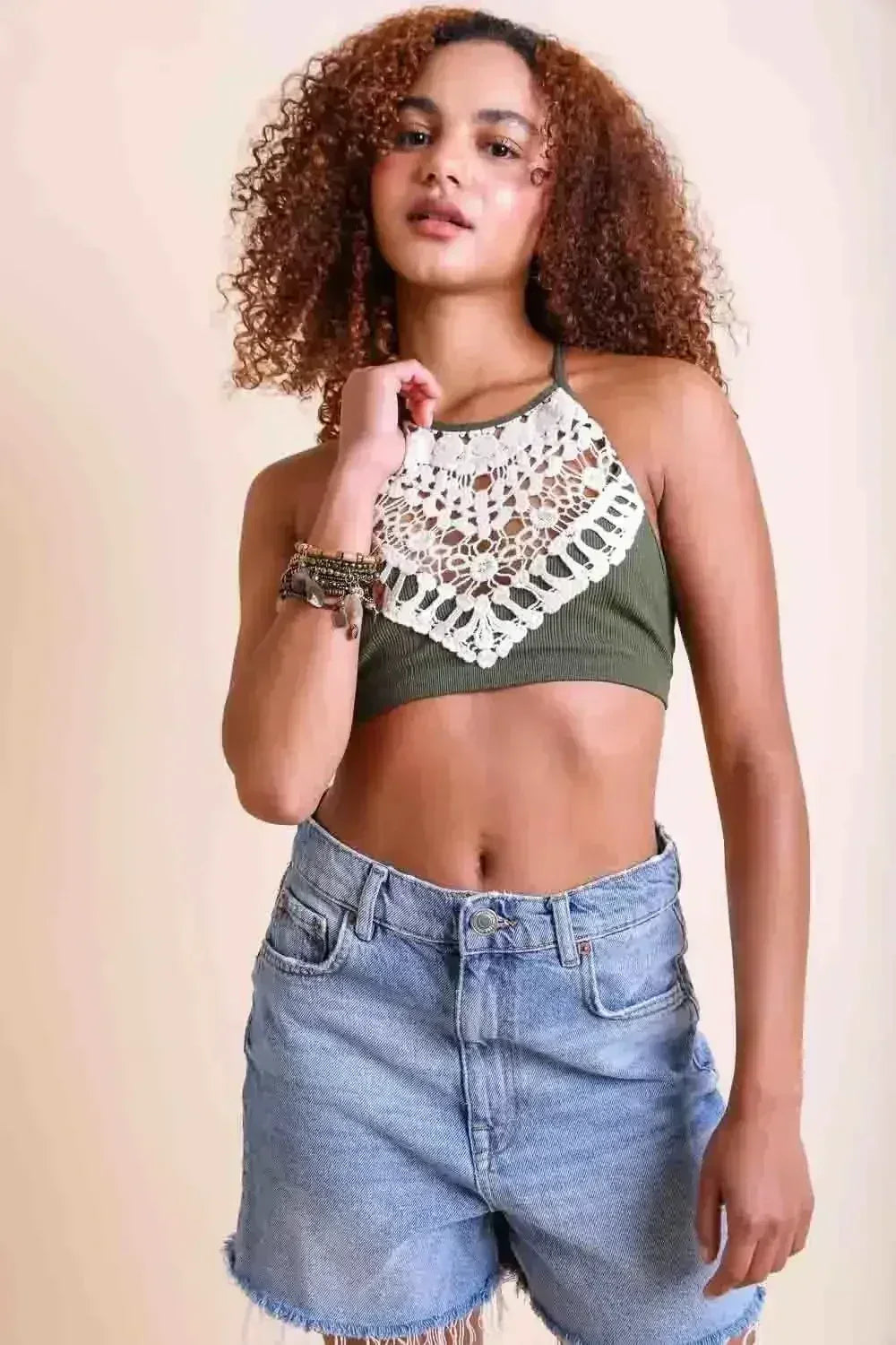 The Willow Lace High Neck Bralette