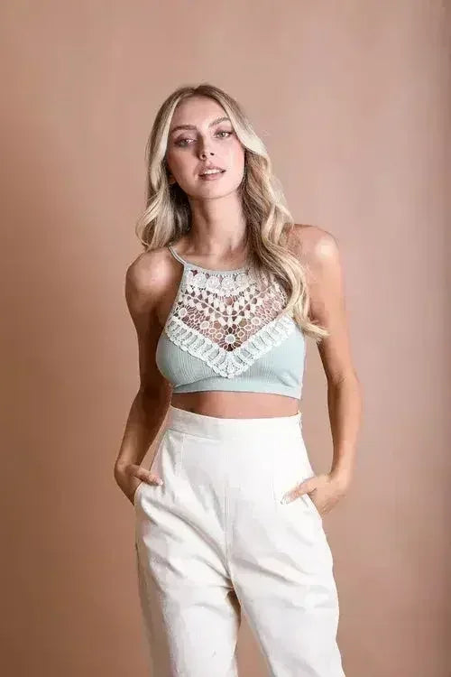 The Willow Lace High Neck Bralette