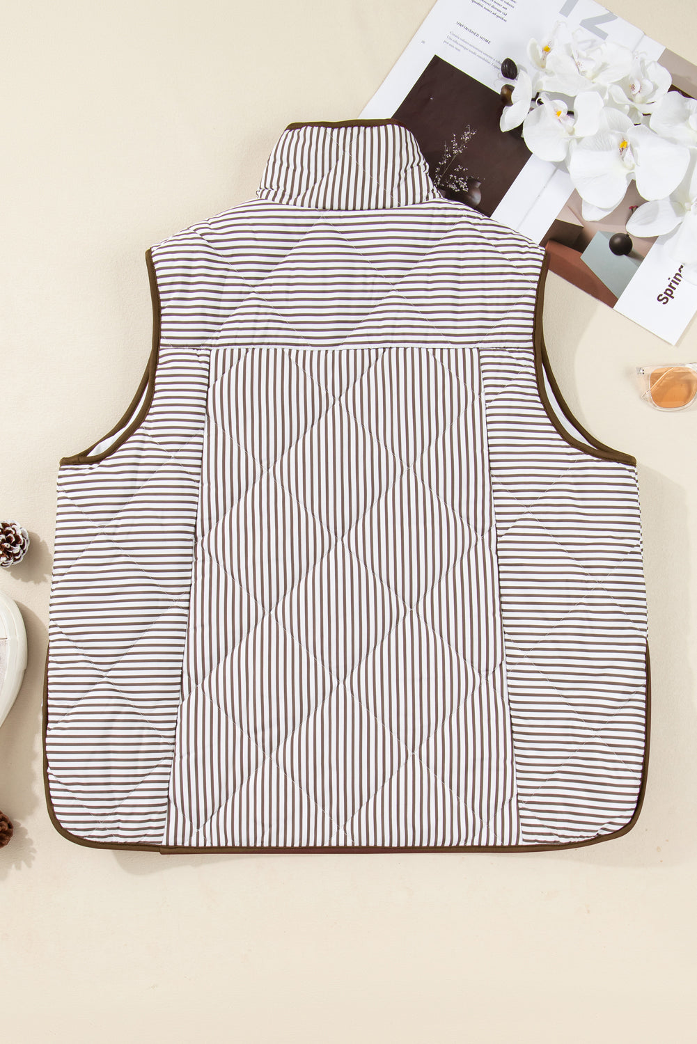 Saddle Creek Quilted Stripe Vest