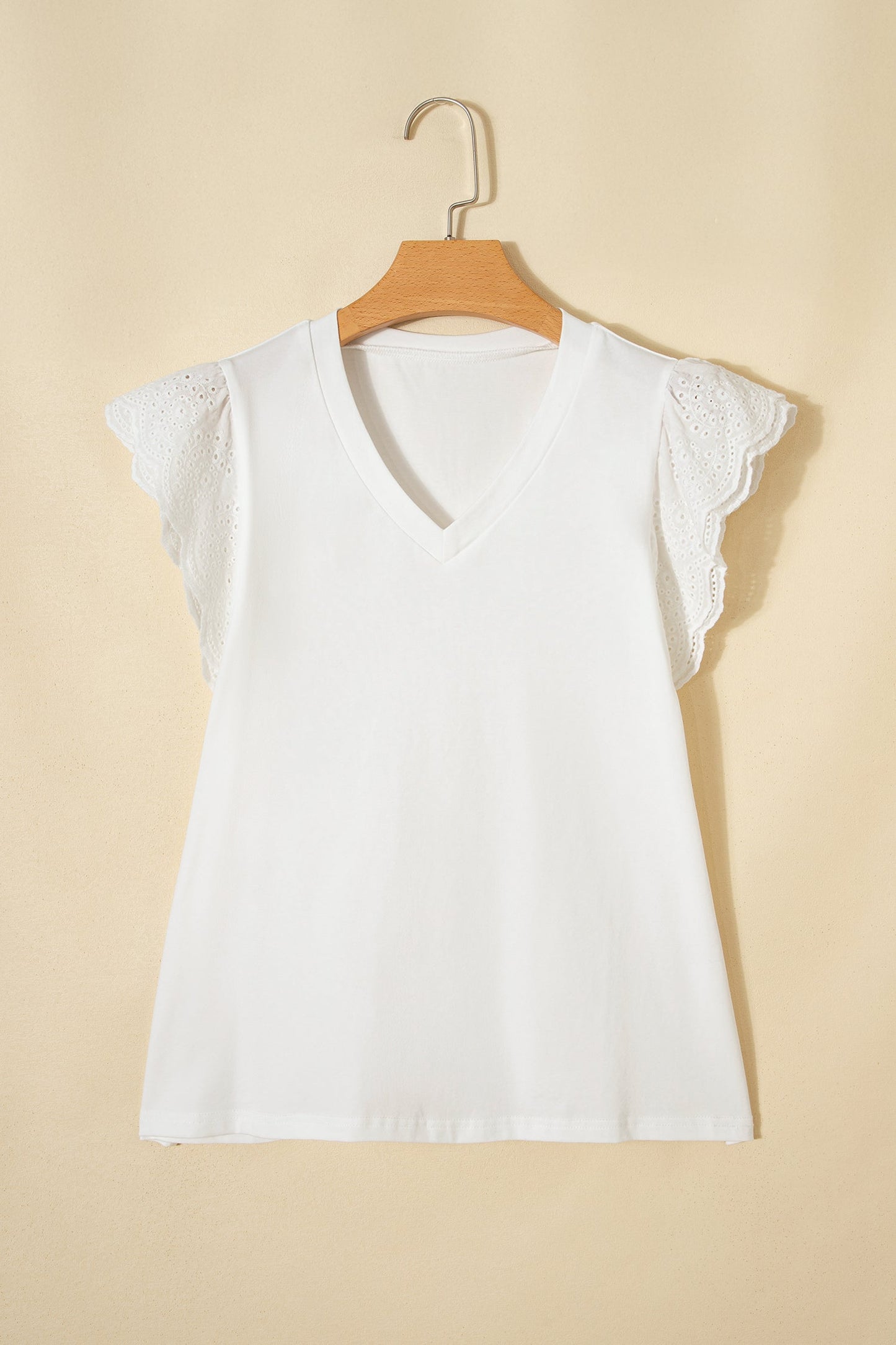 Sweet Magnolia Eyelet Sleeve Tee