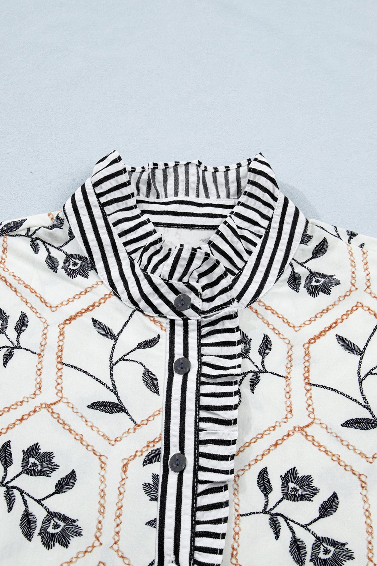 Prairie Tile Ruffle Blouse