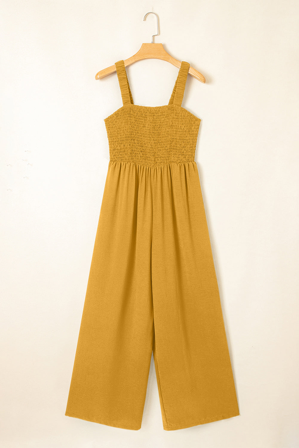 Golden Hour Smocked Wide Leg Jumpsuit
