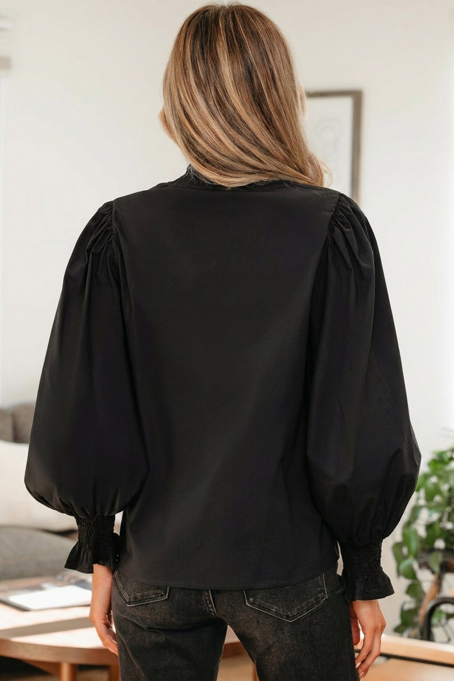 Wildwood Leopard Trim Blouse