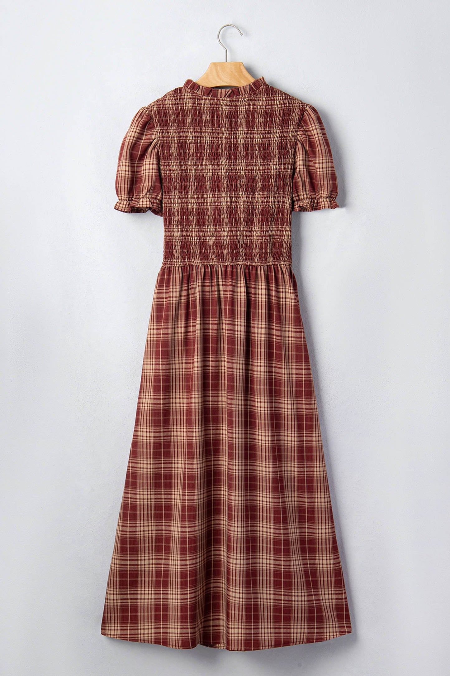 Rust & Reins Plaid Midi Dress