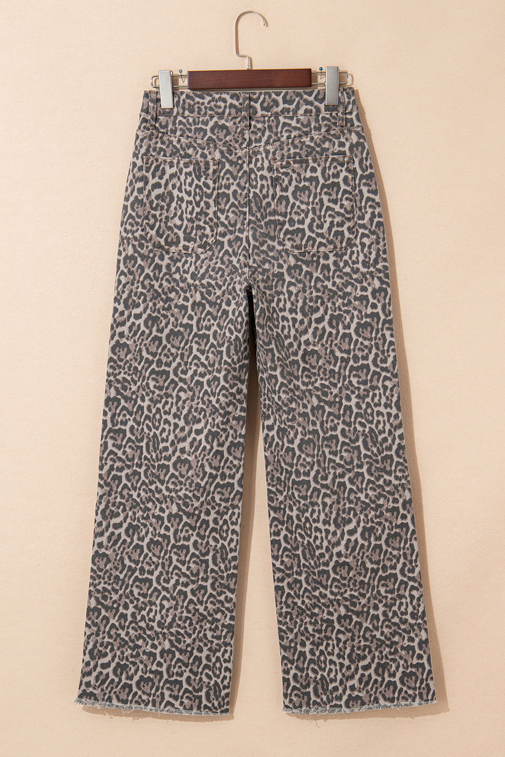 Wild Side Leopard Wide Leg Jeans