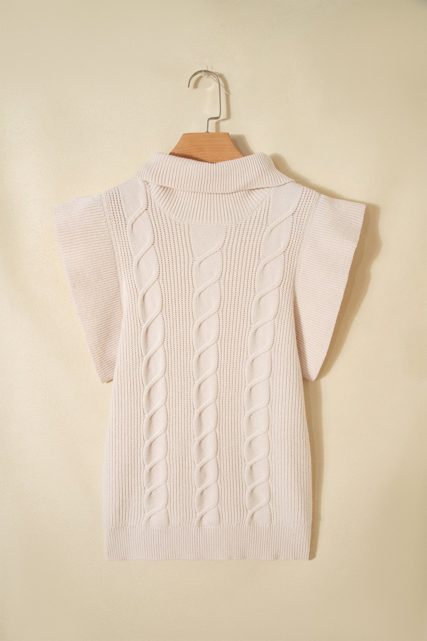 Willow Cable Knit Ruffle Sweater