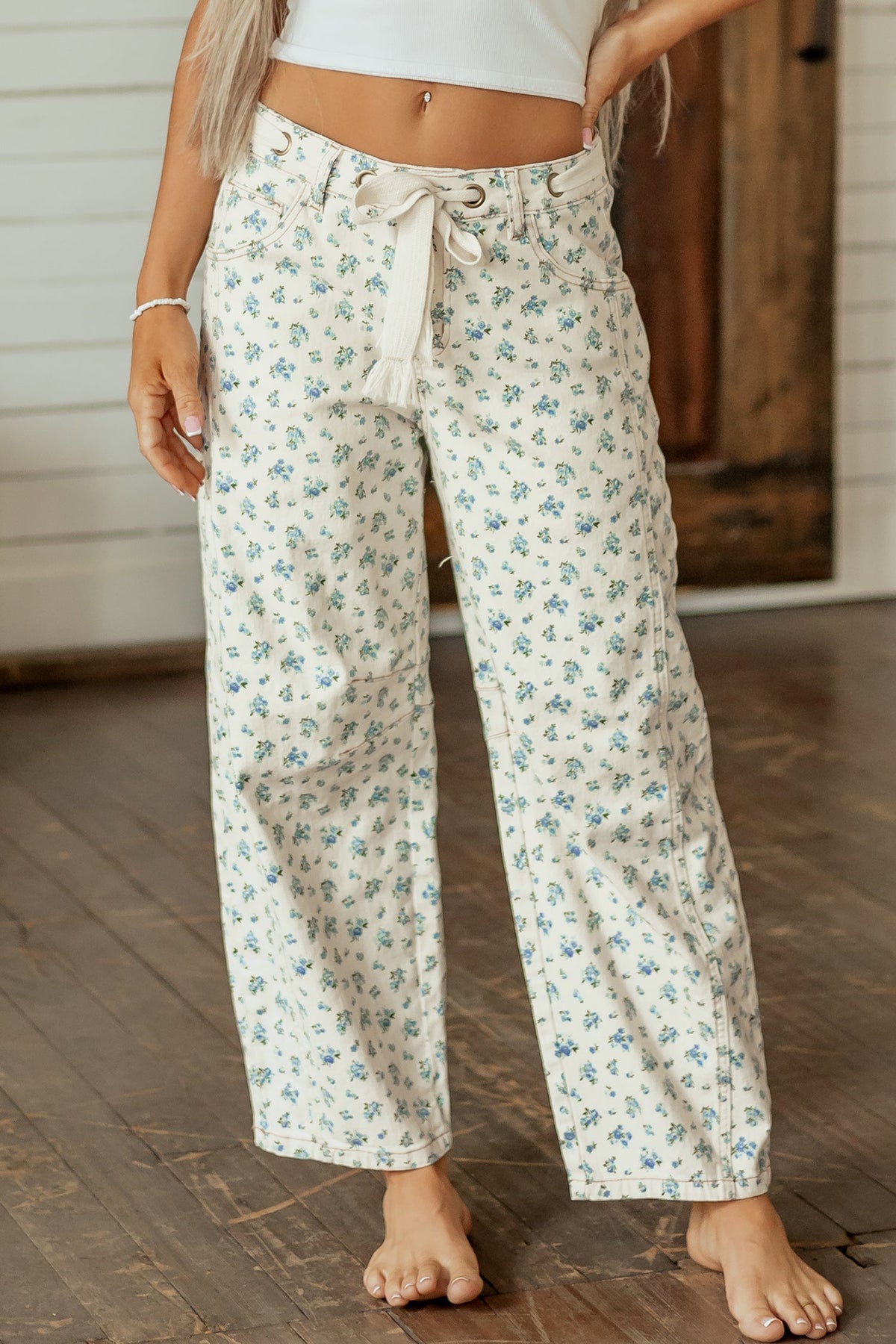 Wildflower Way Barrel Jeans