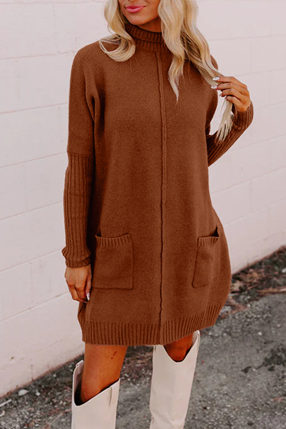 Saddlewood Ribbed Sweater Dress