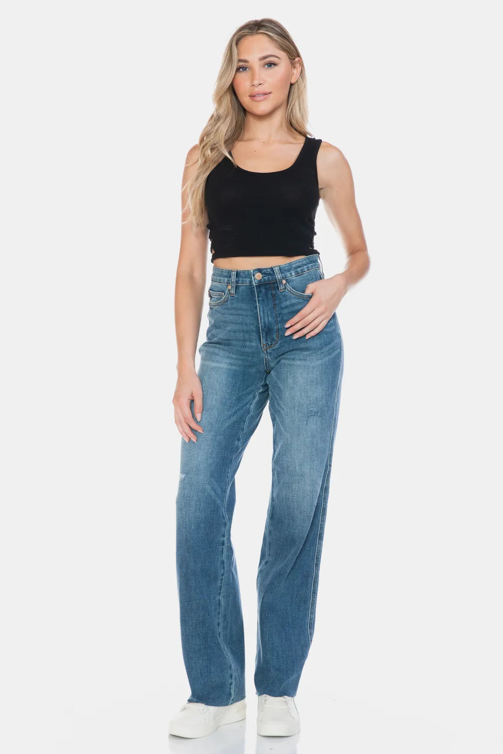 Bridle & Bone™ High-Waisted Tummy Control Straight Leg Jeans | Judy Blue