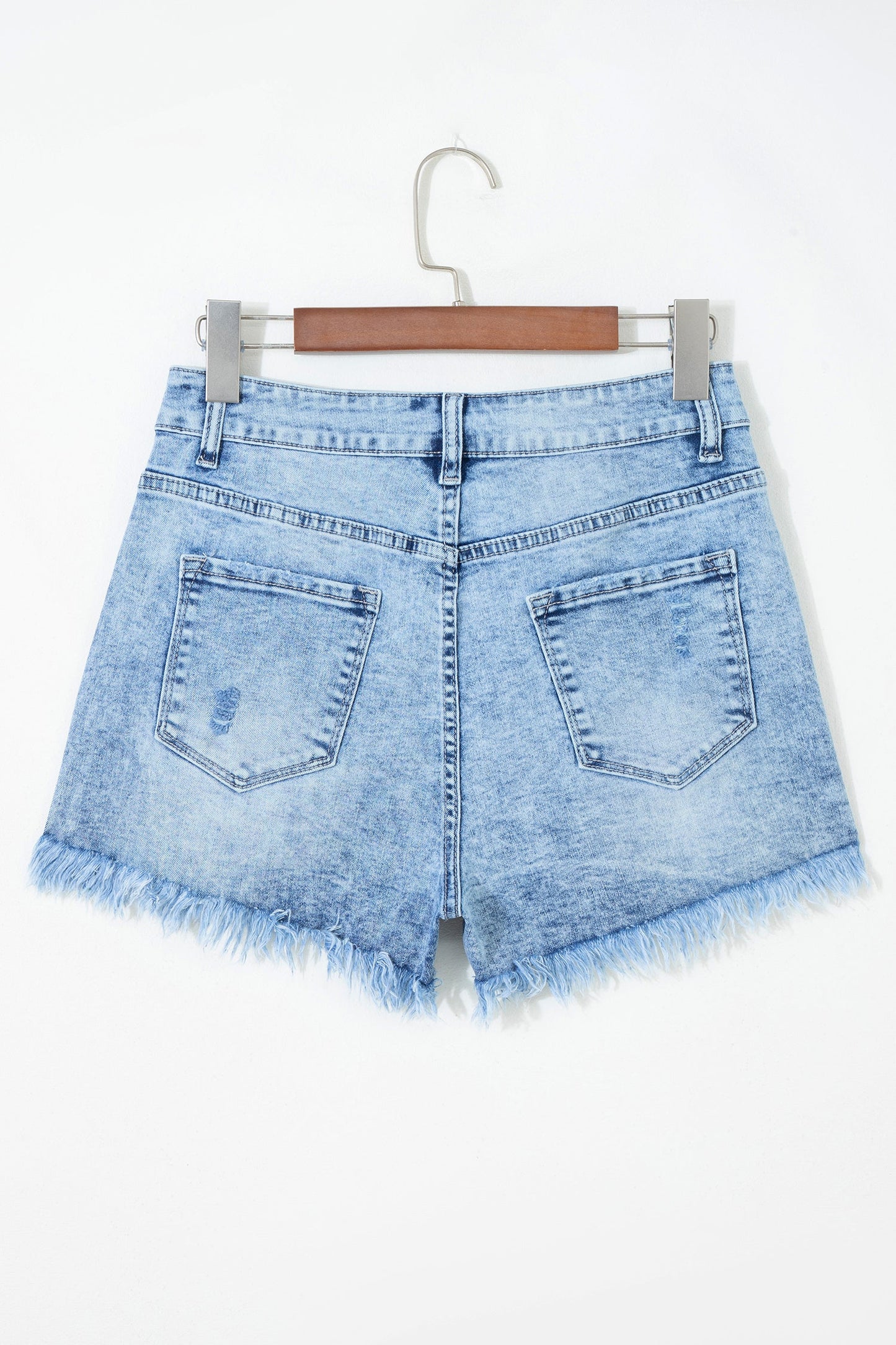 Backroad Blues Distressed Denim Shorts