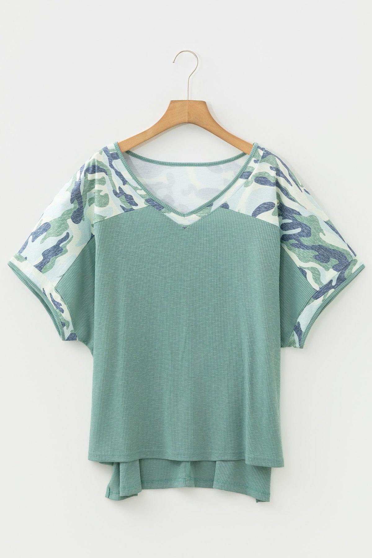Sage & Camo Patchwork Tee