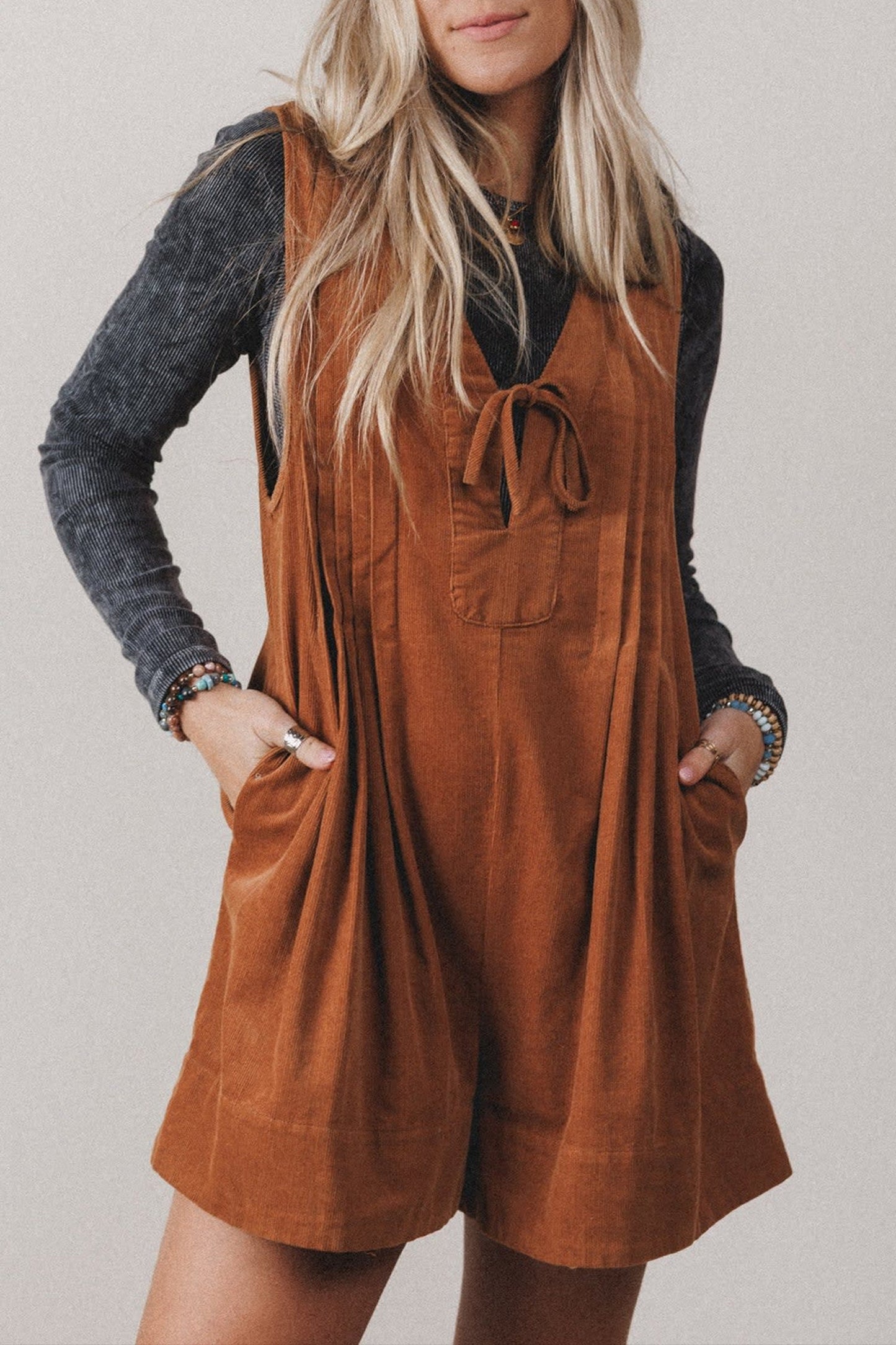 The Cinnamon Creek Corduroy Romper