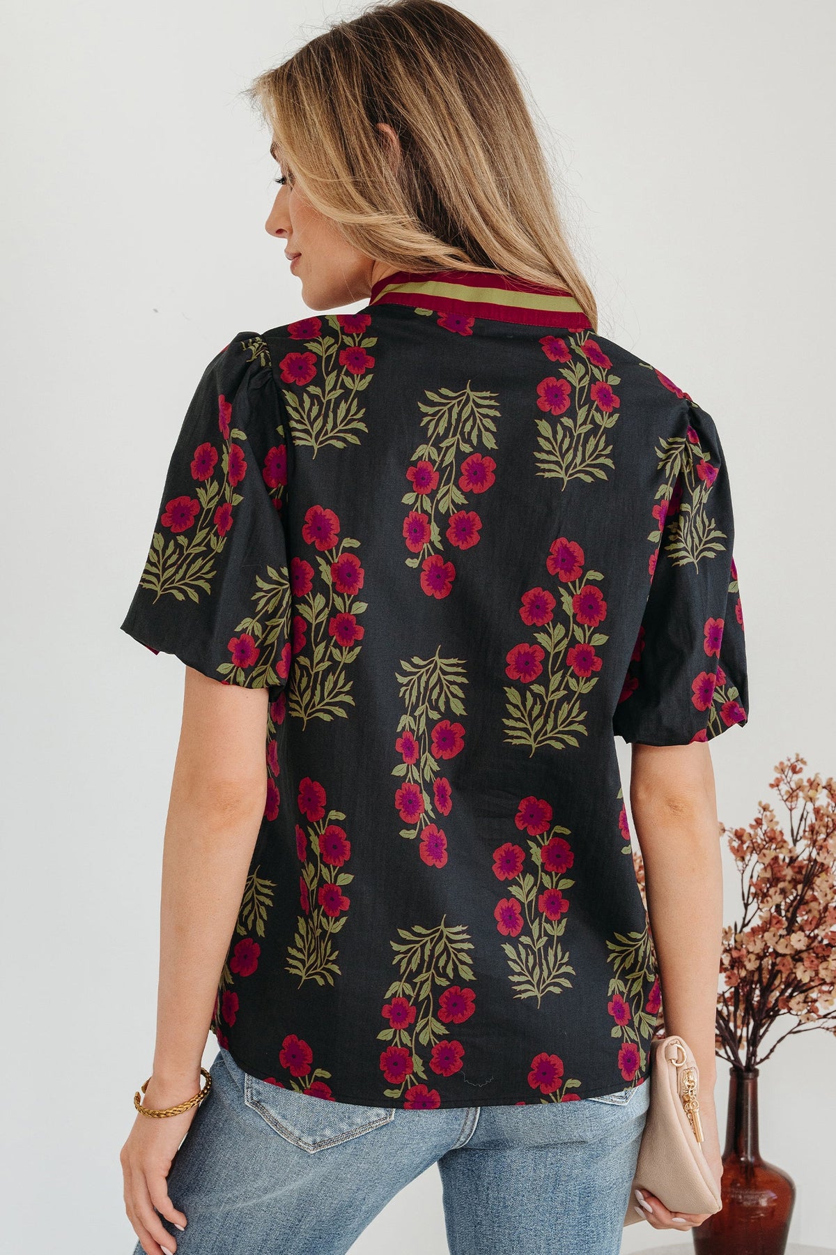 Prairie Rose Contrast Blouse
