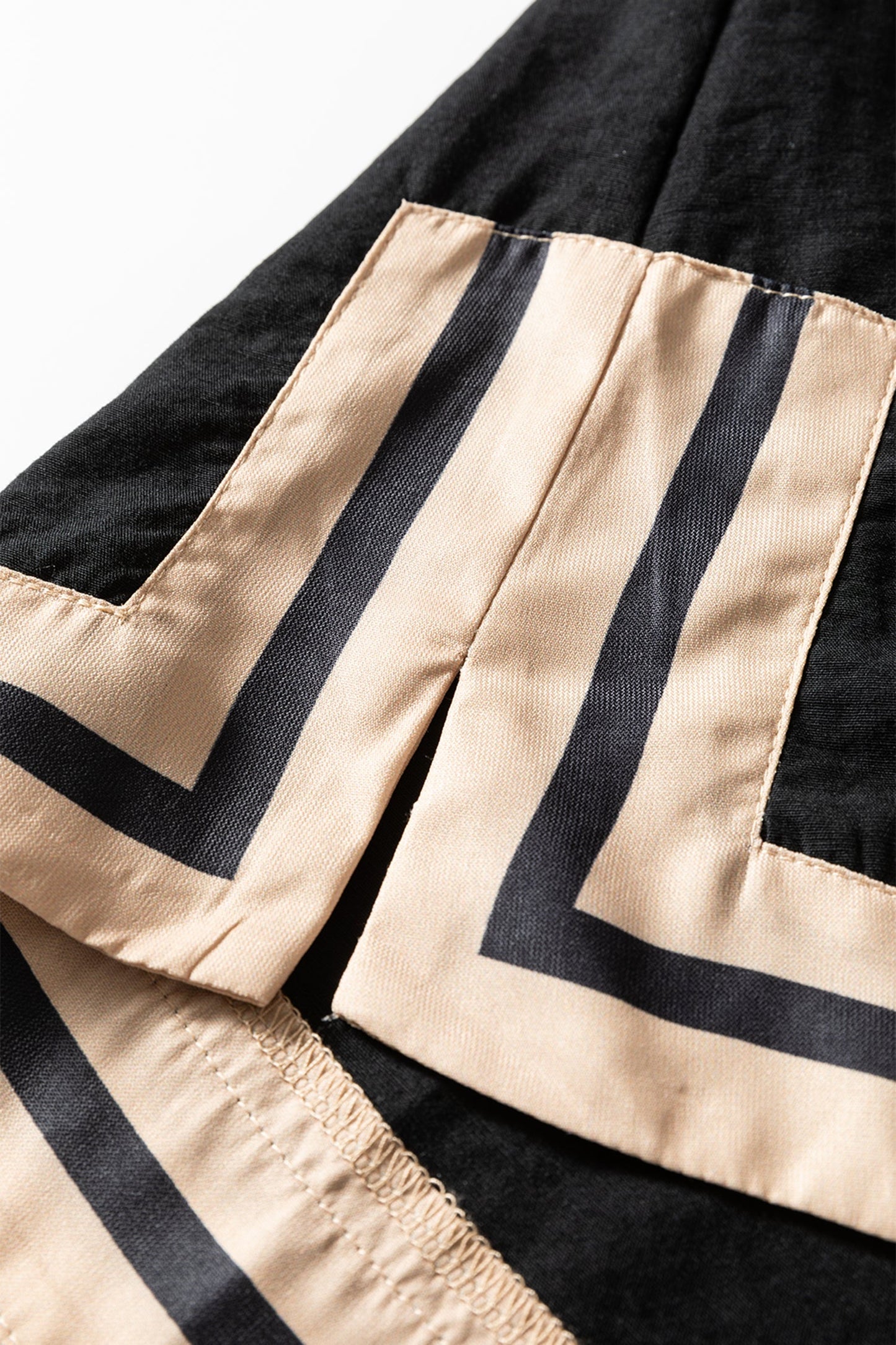 Black Mesa Contrast Trim Dress