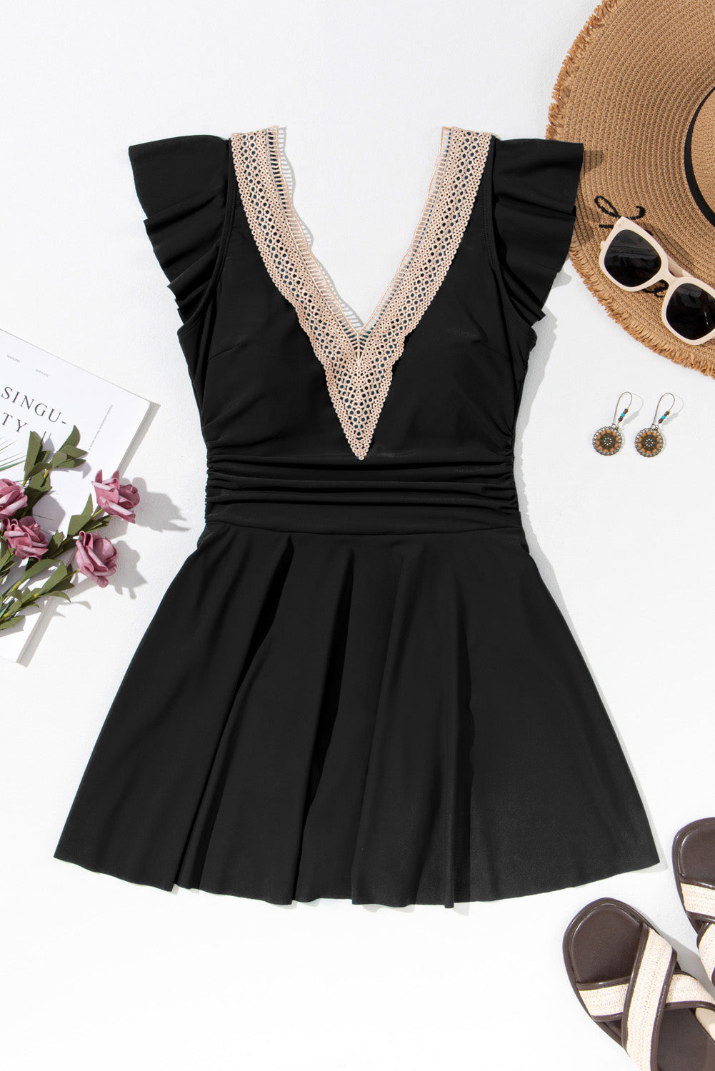 Lakefront Lace Swim Dress