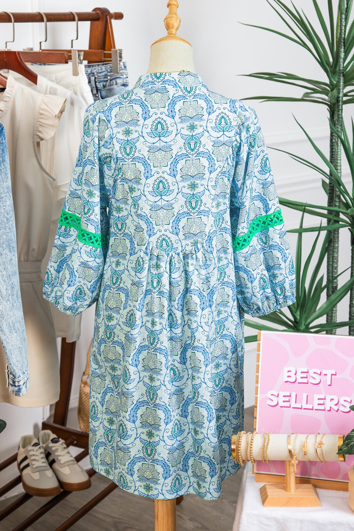 Blue Belle Paisley Mini Dress