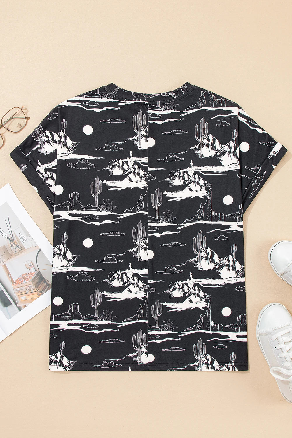 Desert Sketch Western Graphic Top
