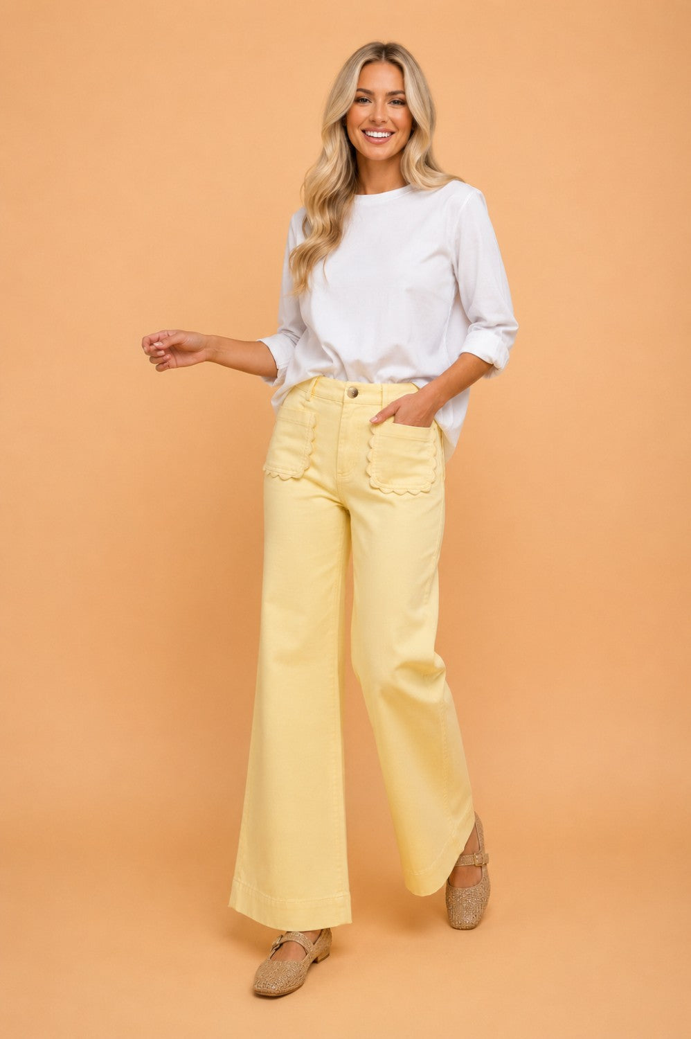 Sweet Magnolia Scalloped Denim