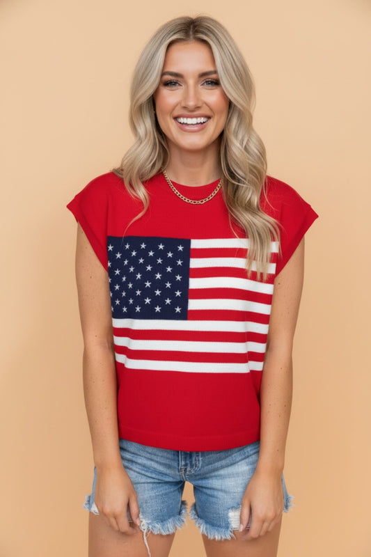 Stars & Stripes Dolman Sweater Tee