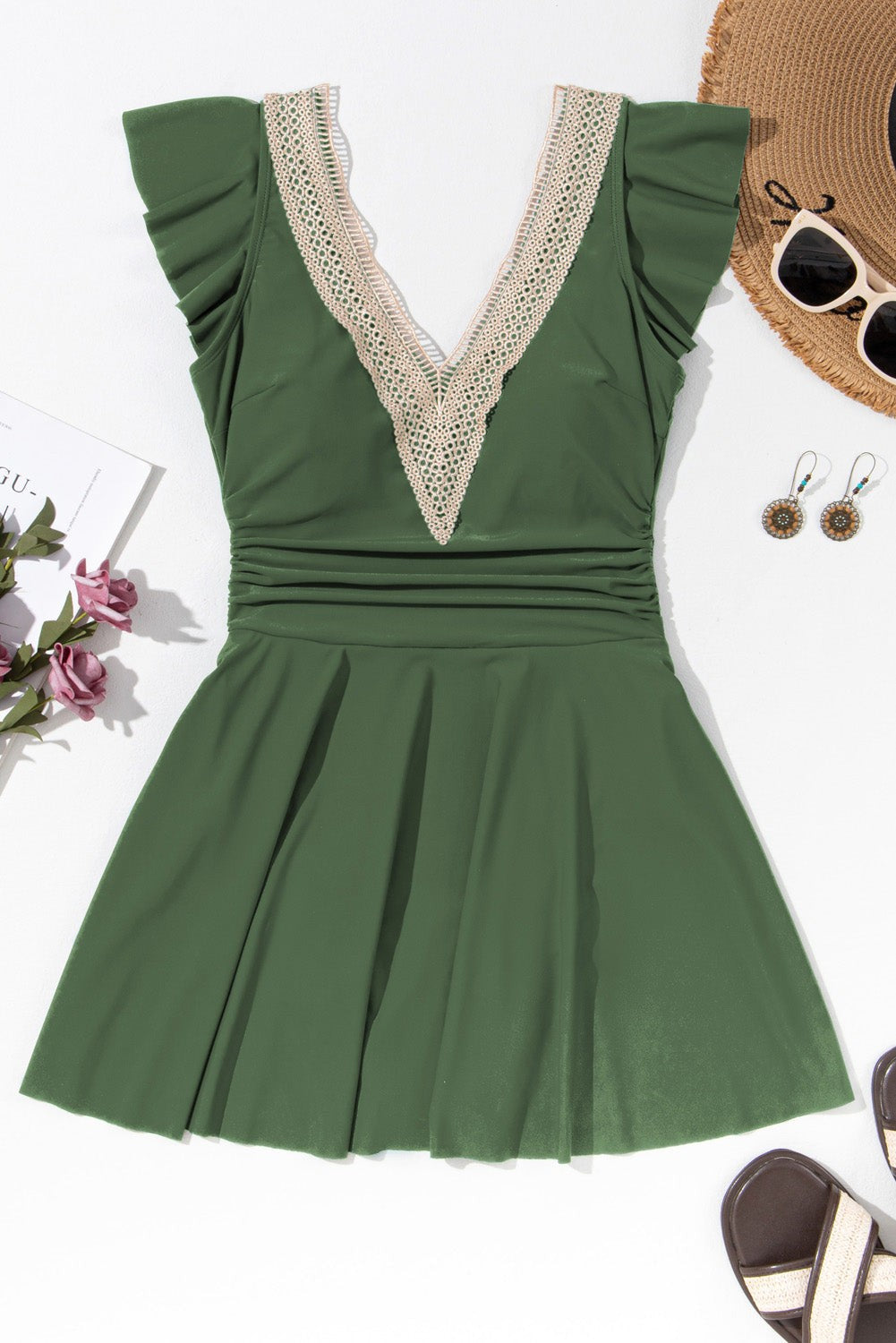 Lakefront Lace Swim Dress