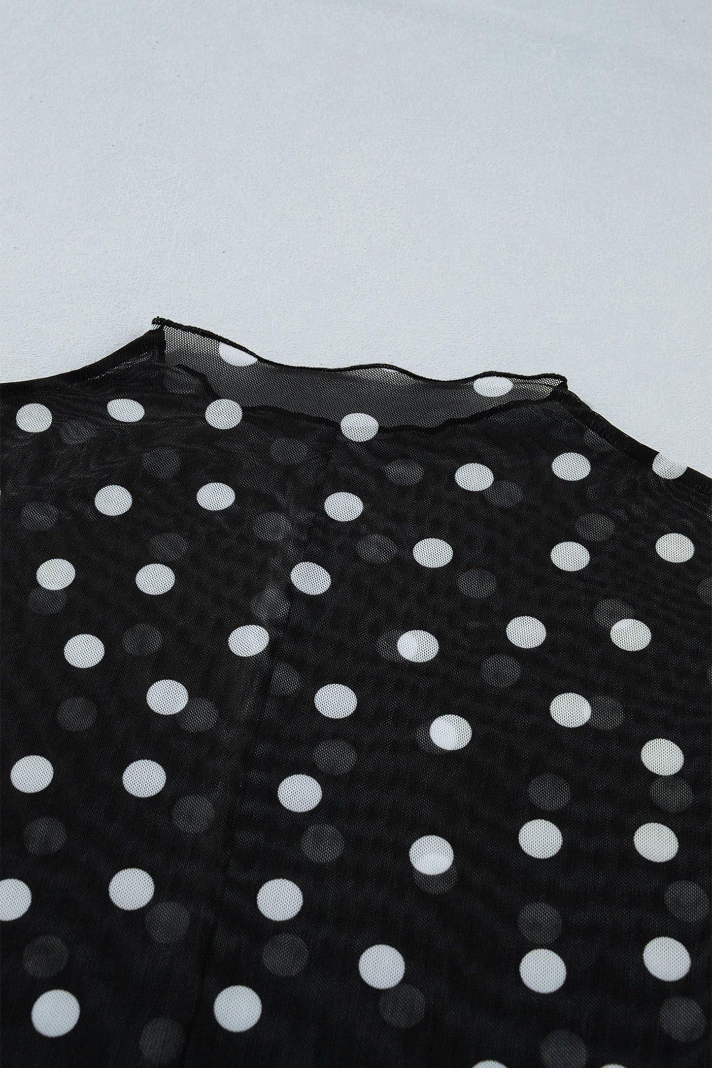 Midnight Polka Mesh Top
