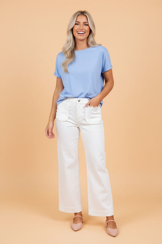 Sweet Magnolia Scalloped Denim