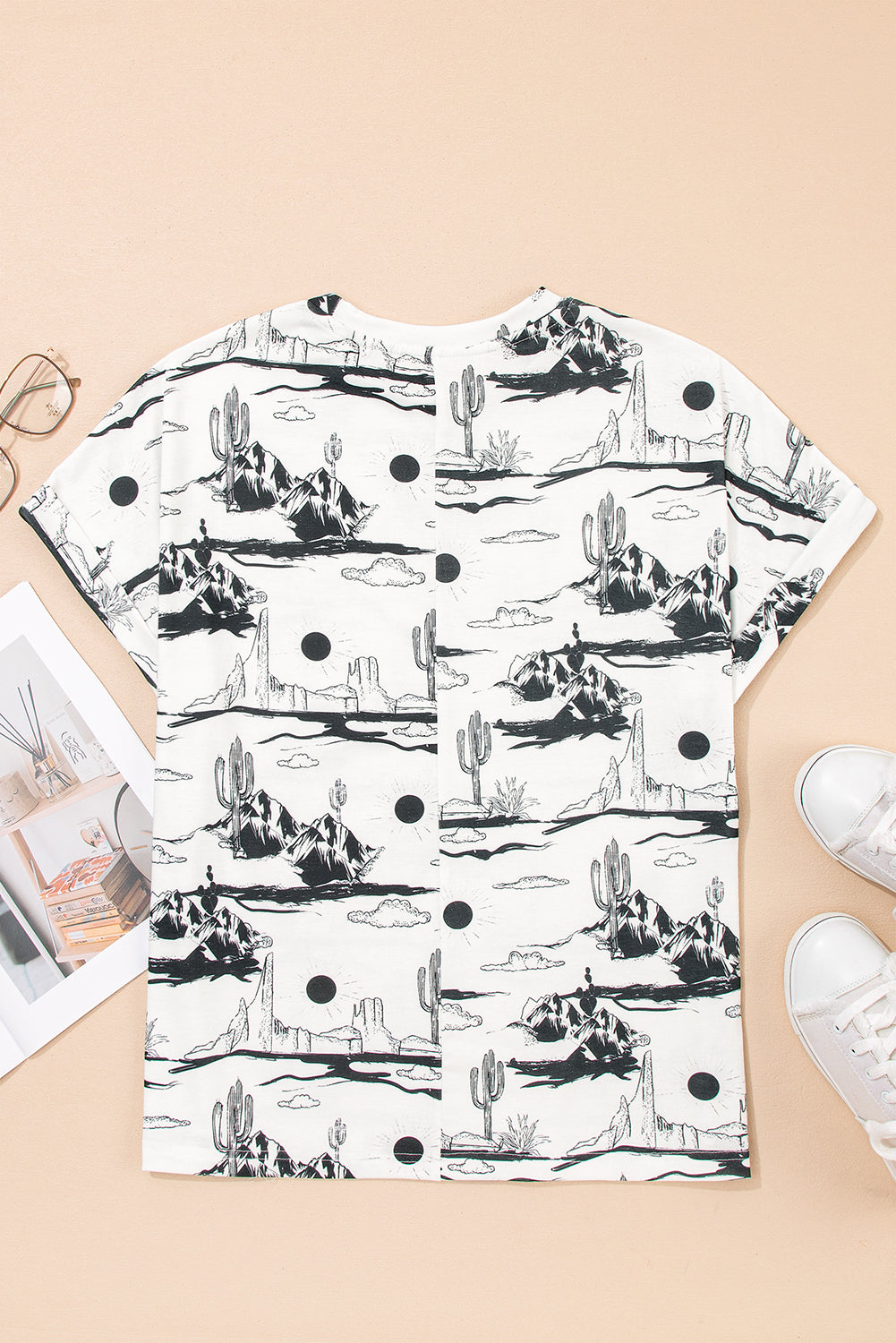 Desert Sketch Western Graphic Top