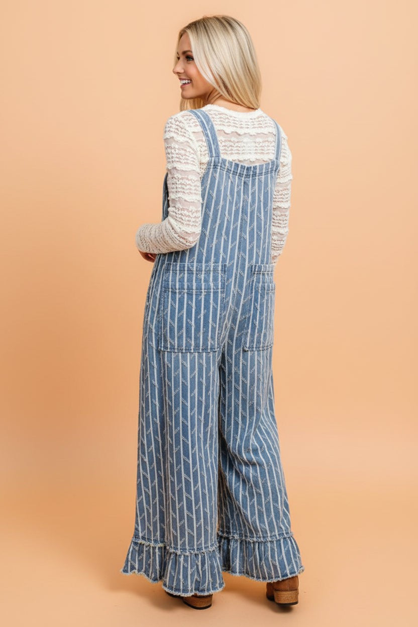 Sweet Prairie Stripe Overalls