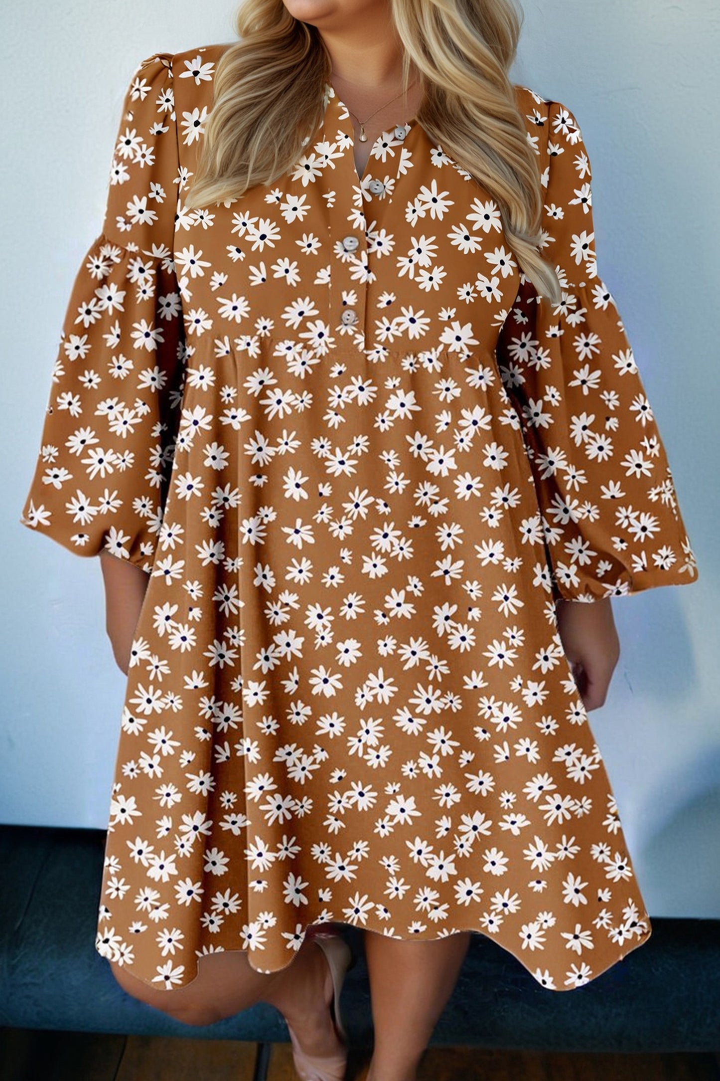 Golden Meadow Floral Dress