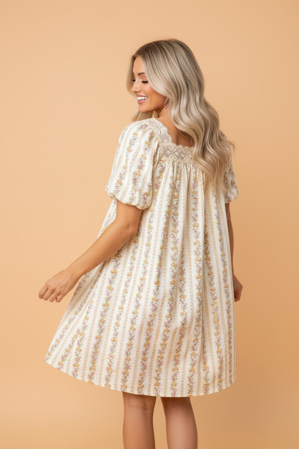 Blush Prairie Bow Mini Dress