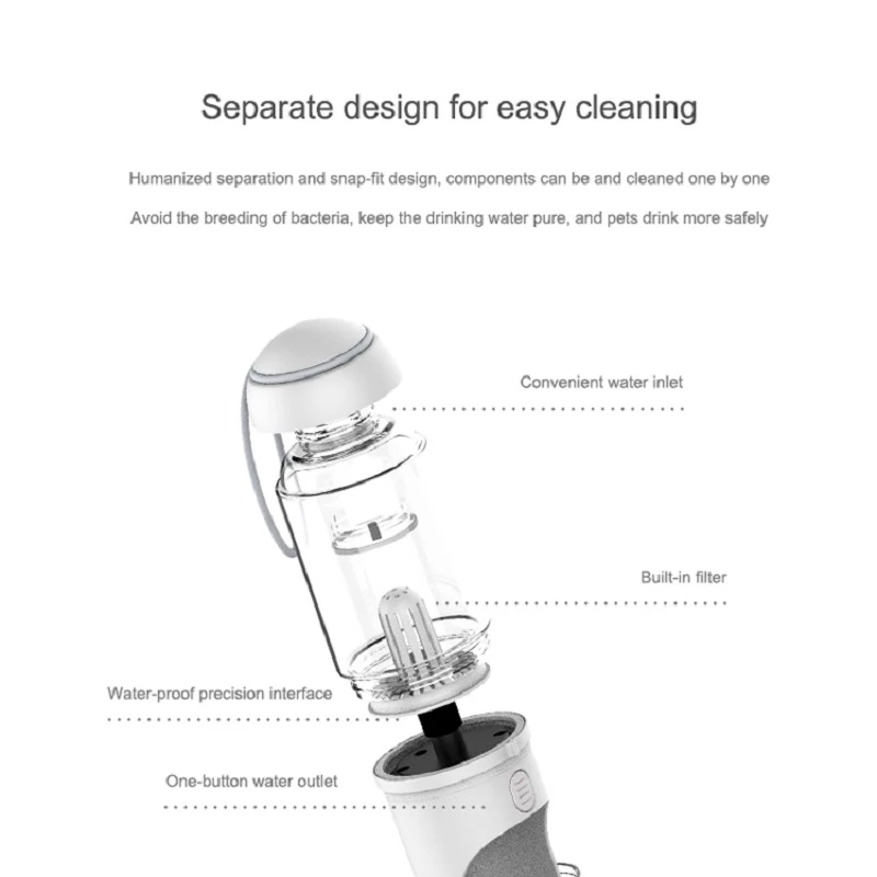 Modern Ranch Travel Dog Water Bottle