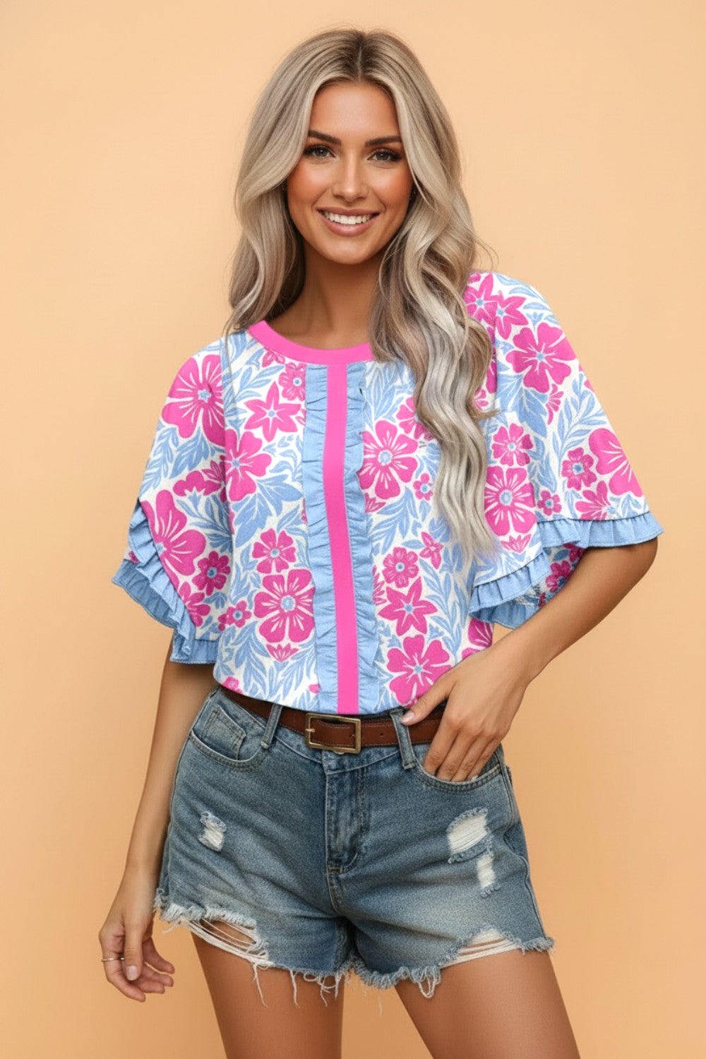 The Summer Bloom Ruffle Blouse