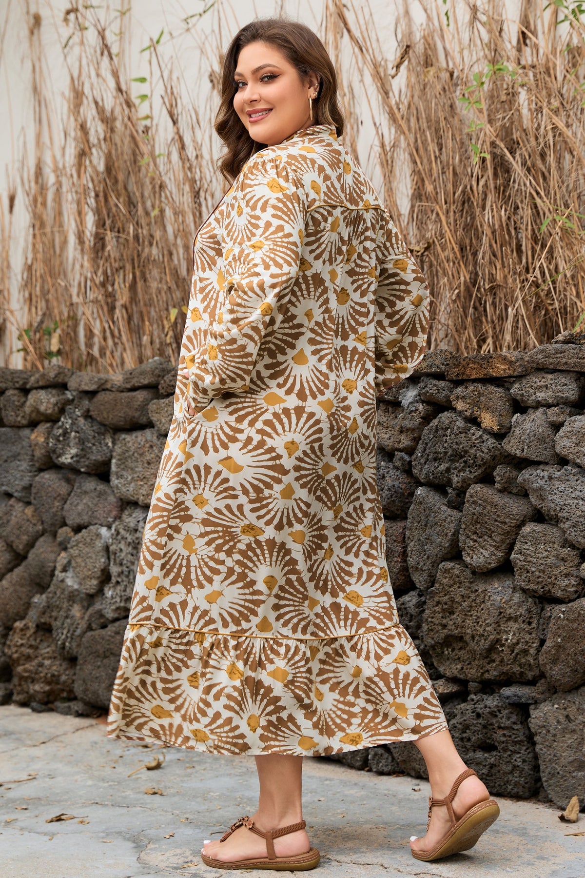 Golden Prairie Printed Maxi Dress