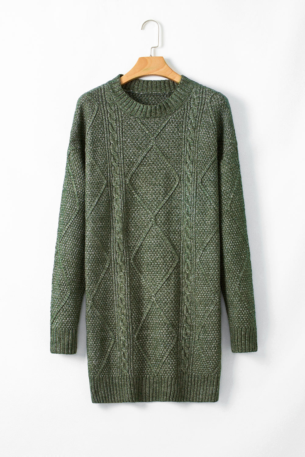 Sagebrush Cable Knit Sweater Dress
