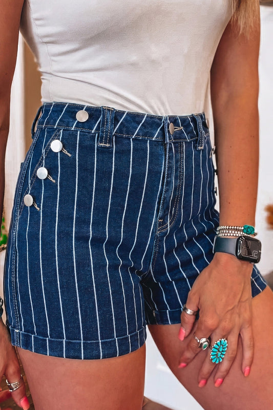 High Country Pinstripe Denim Shorts