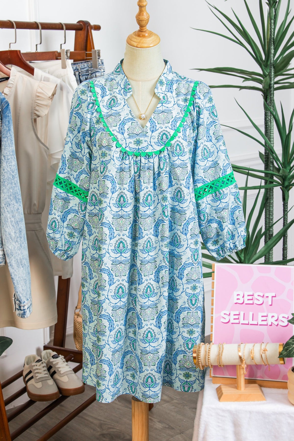Blue Belle Paisley Mini Dress