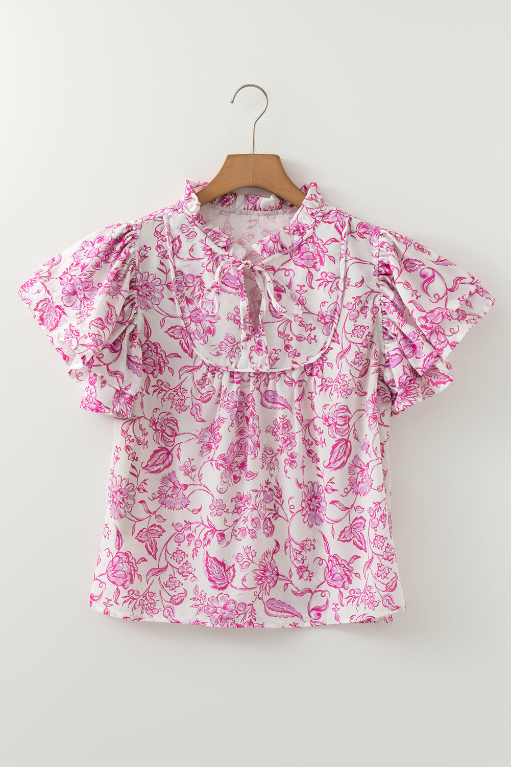 Pink Magnolia Ruffle Blouse