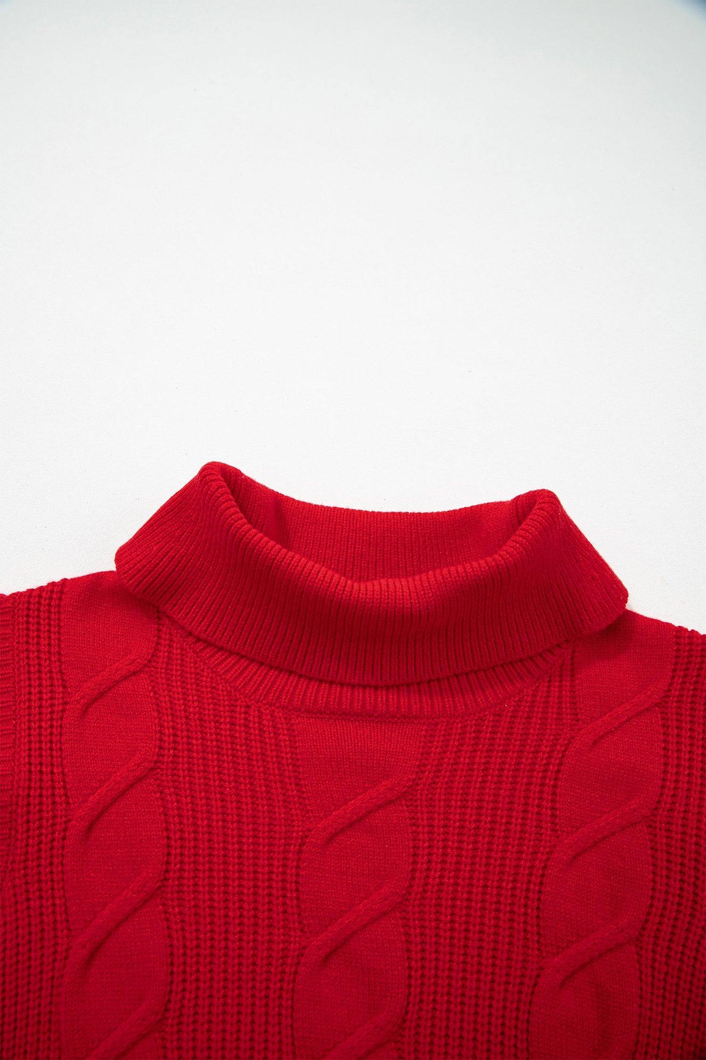 Willow Cable Knit Ruffle Sweater