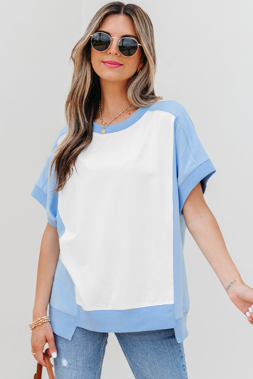 Ranch Day Colorblock Exposed Seam Tee