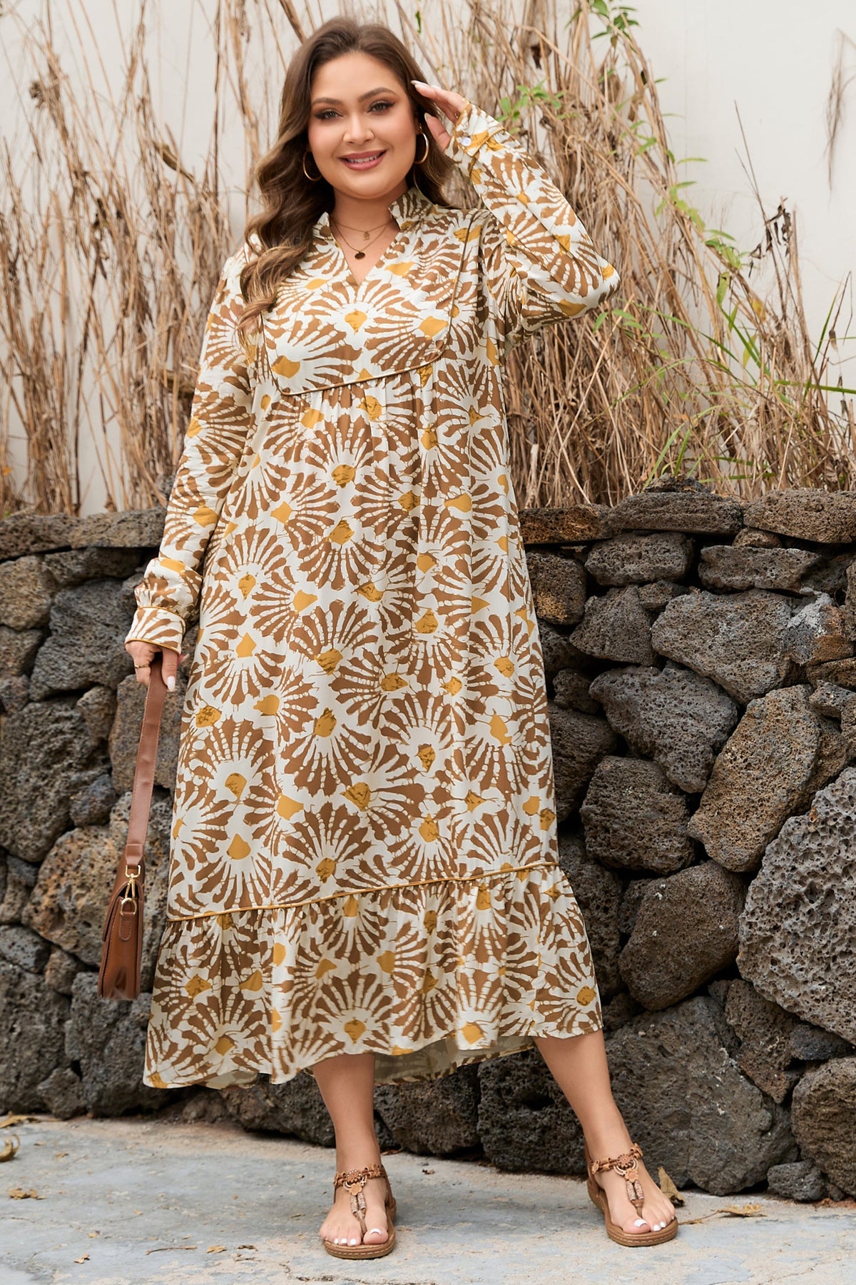 Golden Prairie Printed Maxi Dress