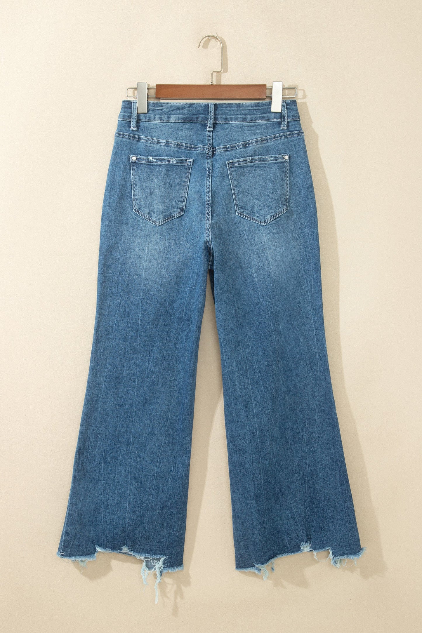 Sundown High Rise Frayed Flare Jeans