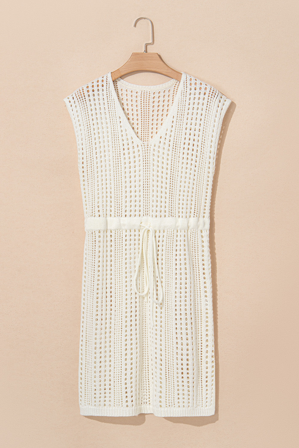 Coastal Sands Crochet Cover-Up Dress