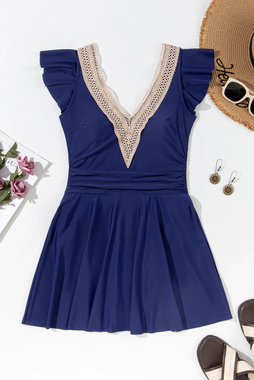 Coastal Grace Ruffle Swim Dress