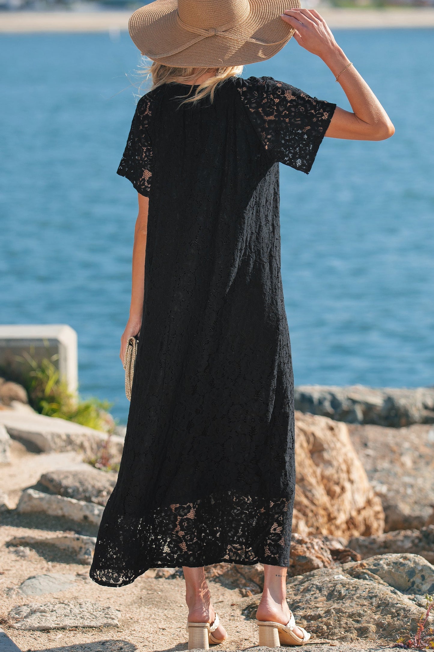The Midnight Romance Lace Maxi Dress