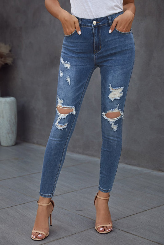 Dust Trail Distressed Skinny Jeans