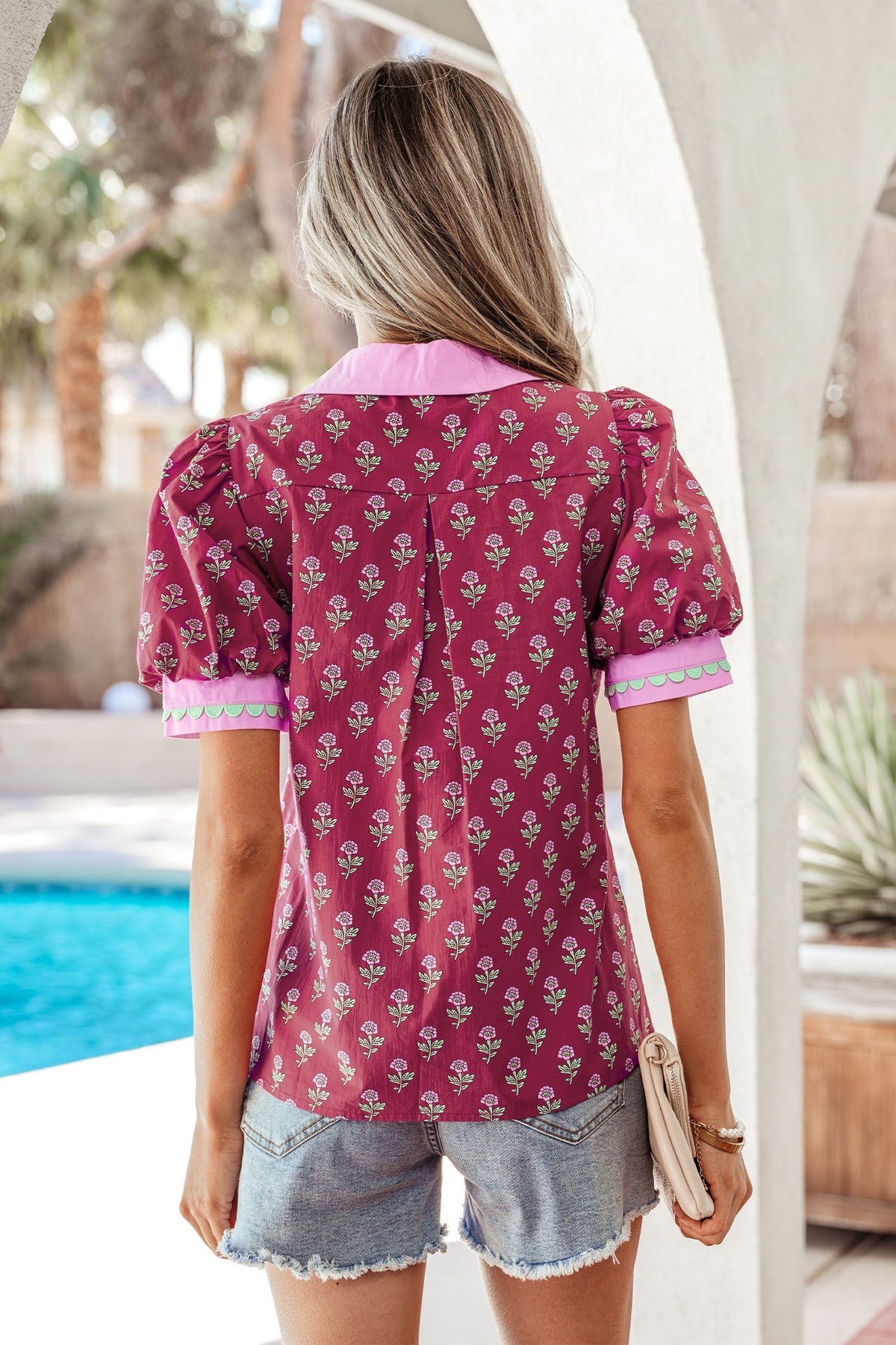 Berry Belle Floral Blouse