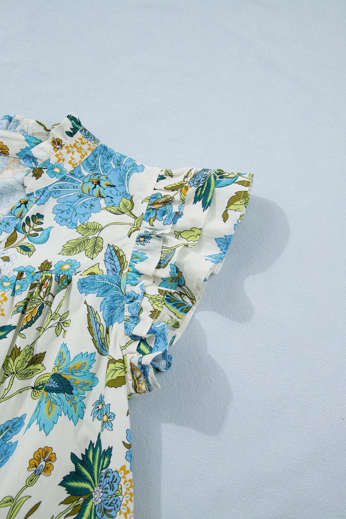 The Meadow Belle Floral Ruffle Mini Dress