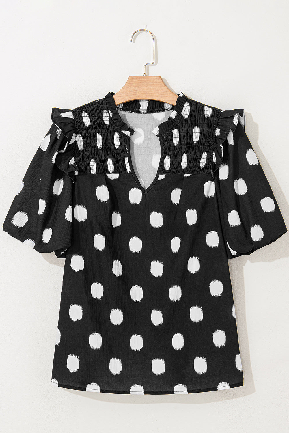 Darlin' Dots Balloon Sleeve Blouse